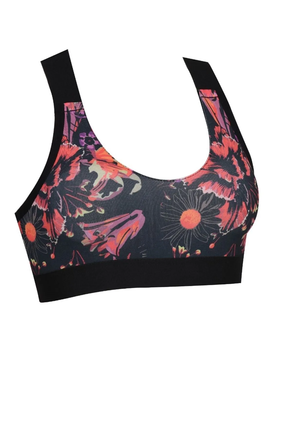Nicoletta  Mixed 52 Damen-BHs, mit Schwamm gepolstert, Sport-Bustier, gemustert, Fitness