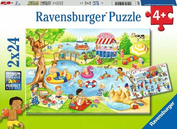 Kinderpuzzle ab 4 Jahren - Freizeit am See - 24 Teile