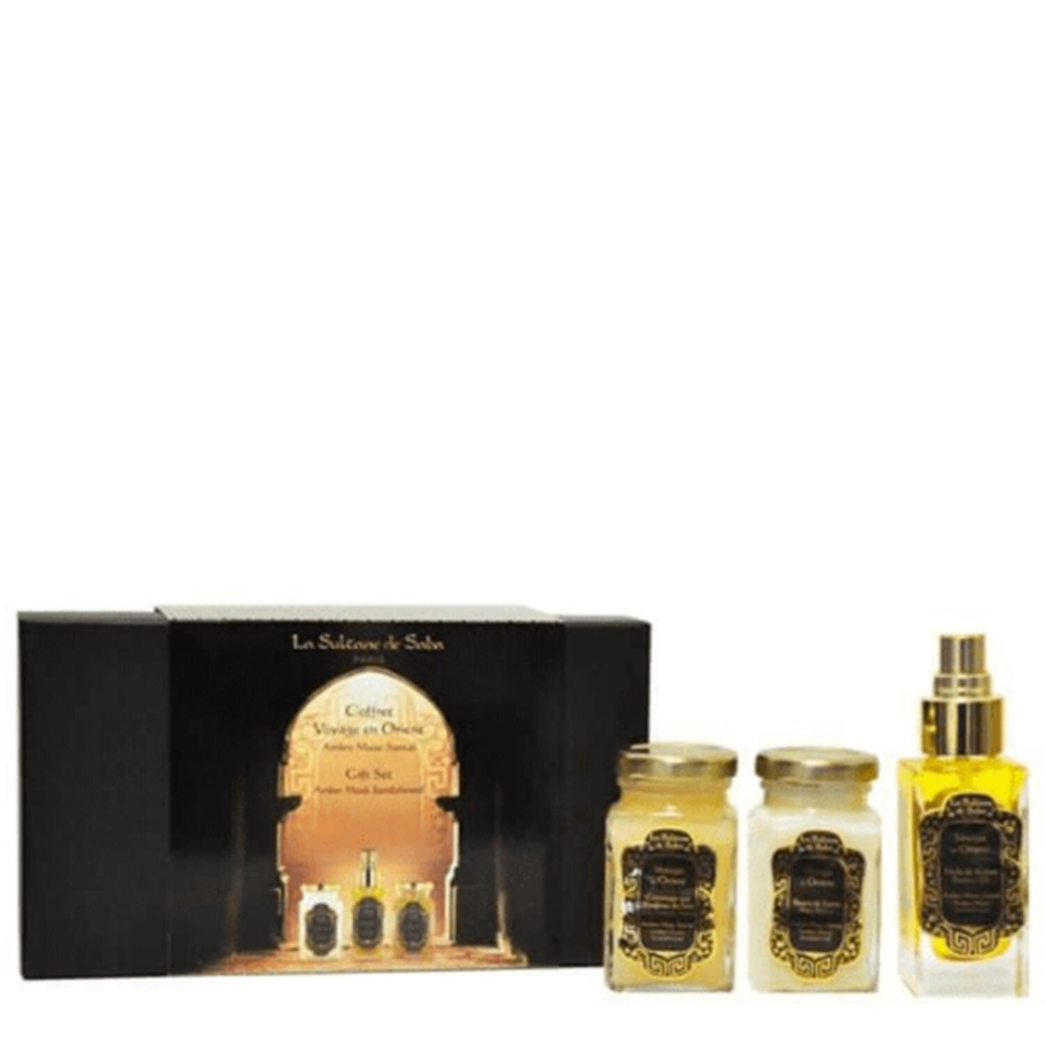 La Sultane de Saba Voyage en Orient Coffret Huile de beauté 50 ml + 2 Produits