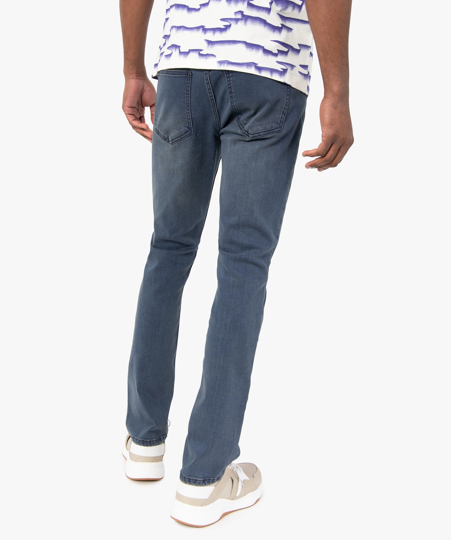 Jean homme coupe Straight légèrement délavé stone | GEMO