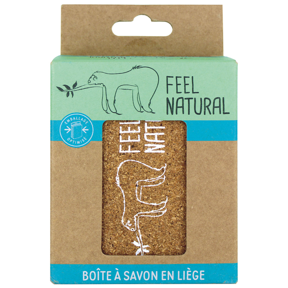 feel natural Boite à savon en liège Accessoire