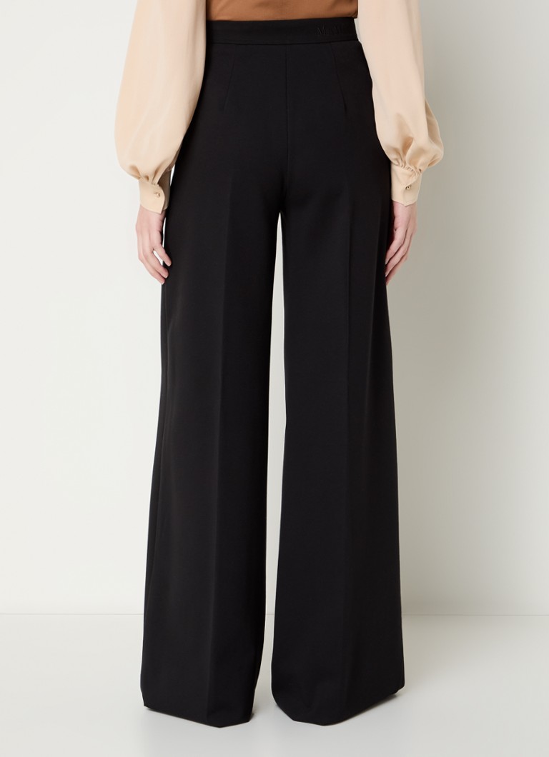 Pantaloni elastici Circolo cu talie înaltă și croială largă de la MaxMara
