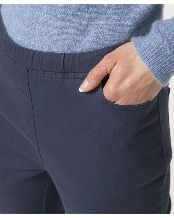 Pantacourt gabardine extensible