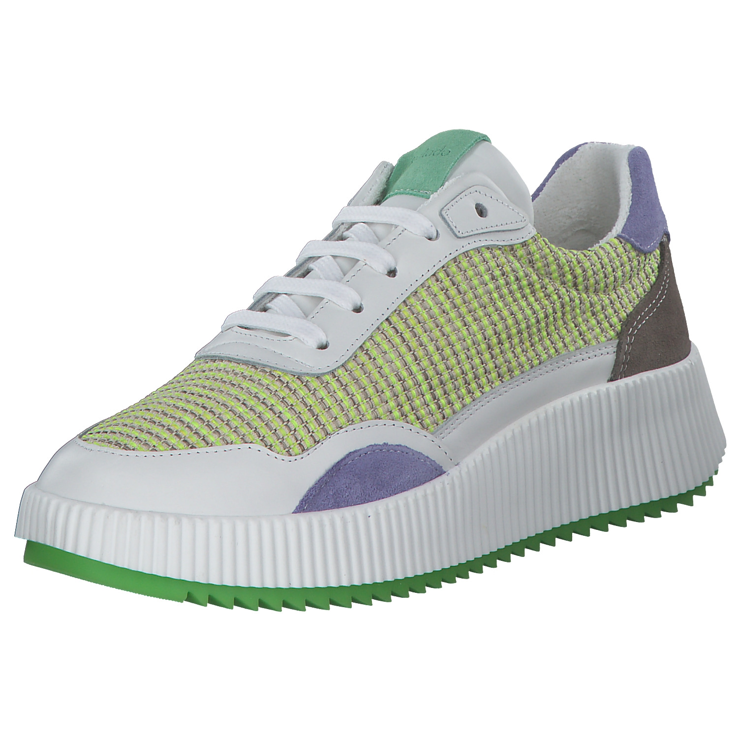 Palado PA 0034, Schnürschuhe, Damen, Weiß/Blau/Grün/Gelb