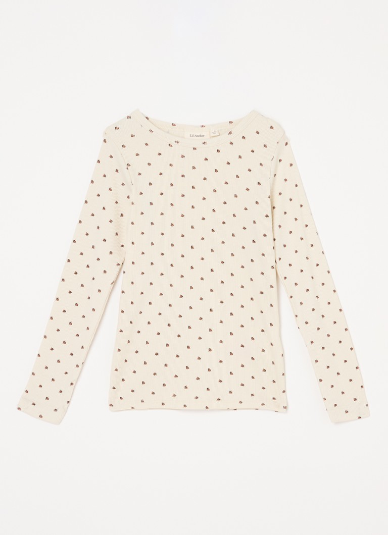 Lil 'Atelier NMNLago ribbed knit long sleeve in organic cotton blend
