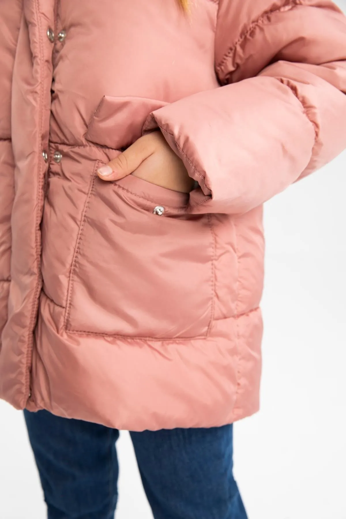 DeFacto  Mädchen-Puffermantel mit Fleece-Futter und Kapuze