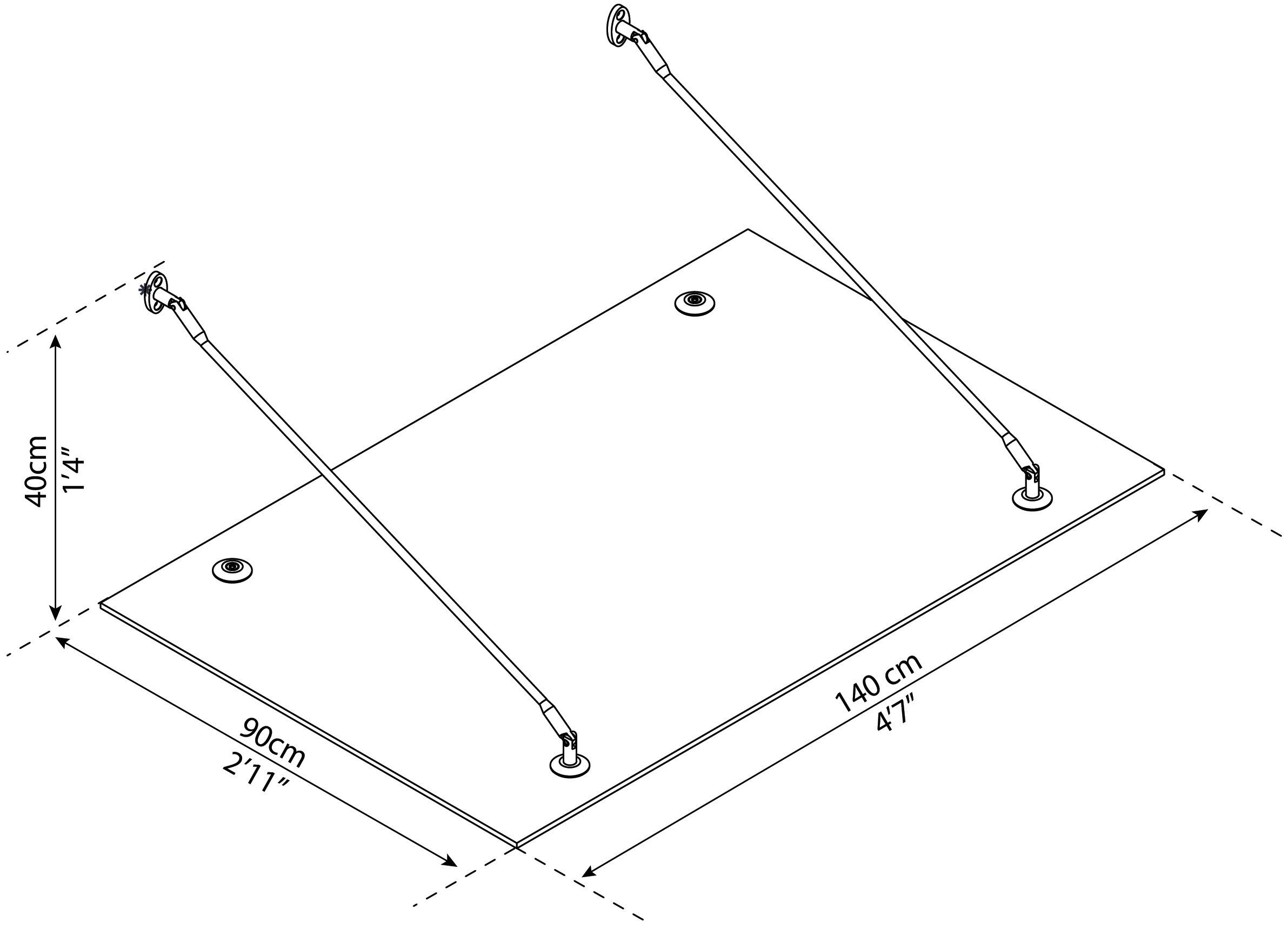 Palram - Canopia Vordach Taurus 1400, BxT: 140x90 cm