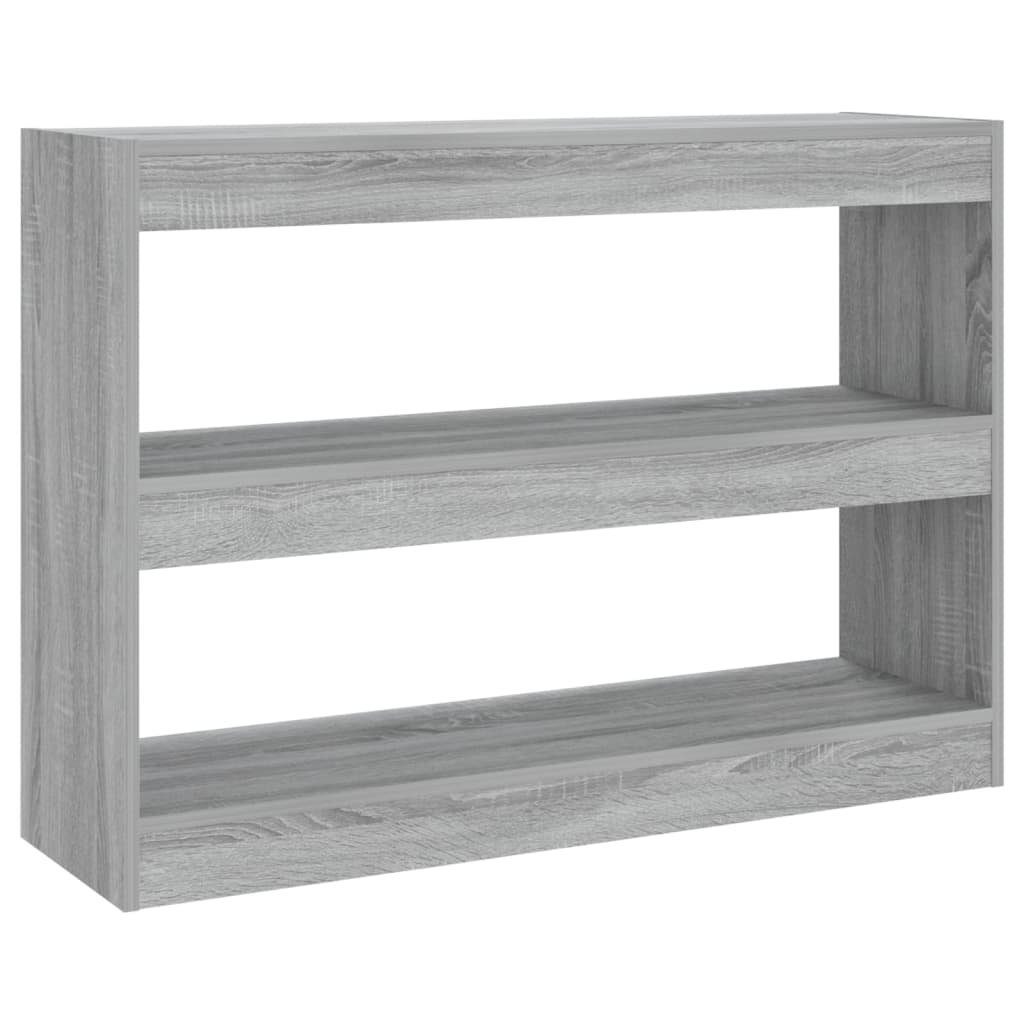 vidaXL Bücherregal Bücherregal/Raumteiler Grau Sonoma 100×30×72 cm, 1-tlg.