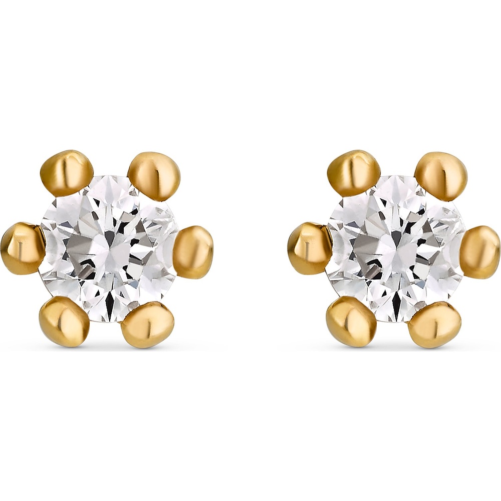 Valeria Boucles d'oreilles à fermoir à poussette 375 Or jaune Boucles d'oreilles