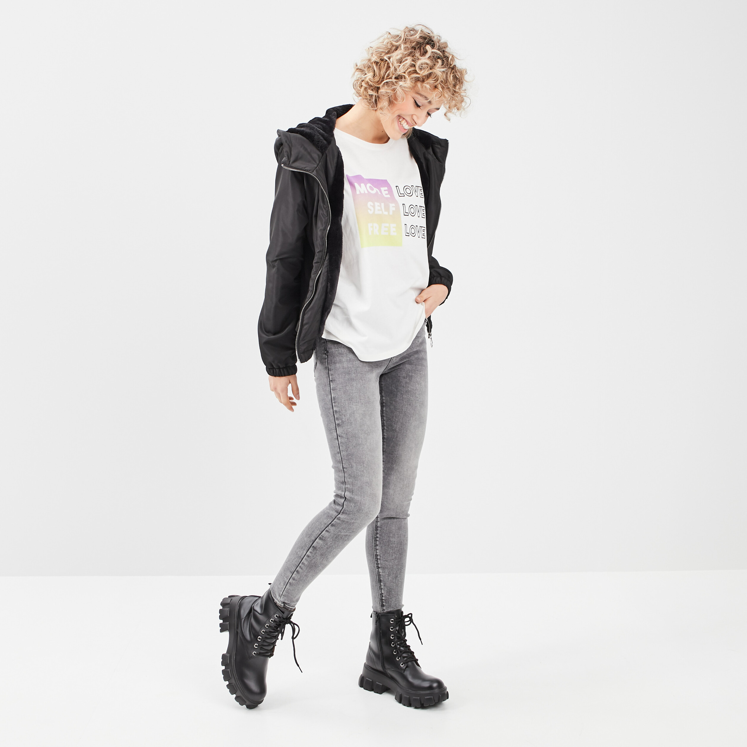T-shirt Liberto blanc femme | La Halle