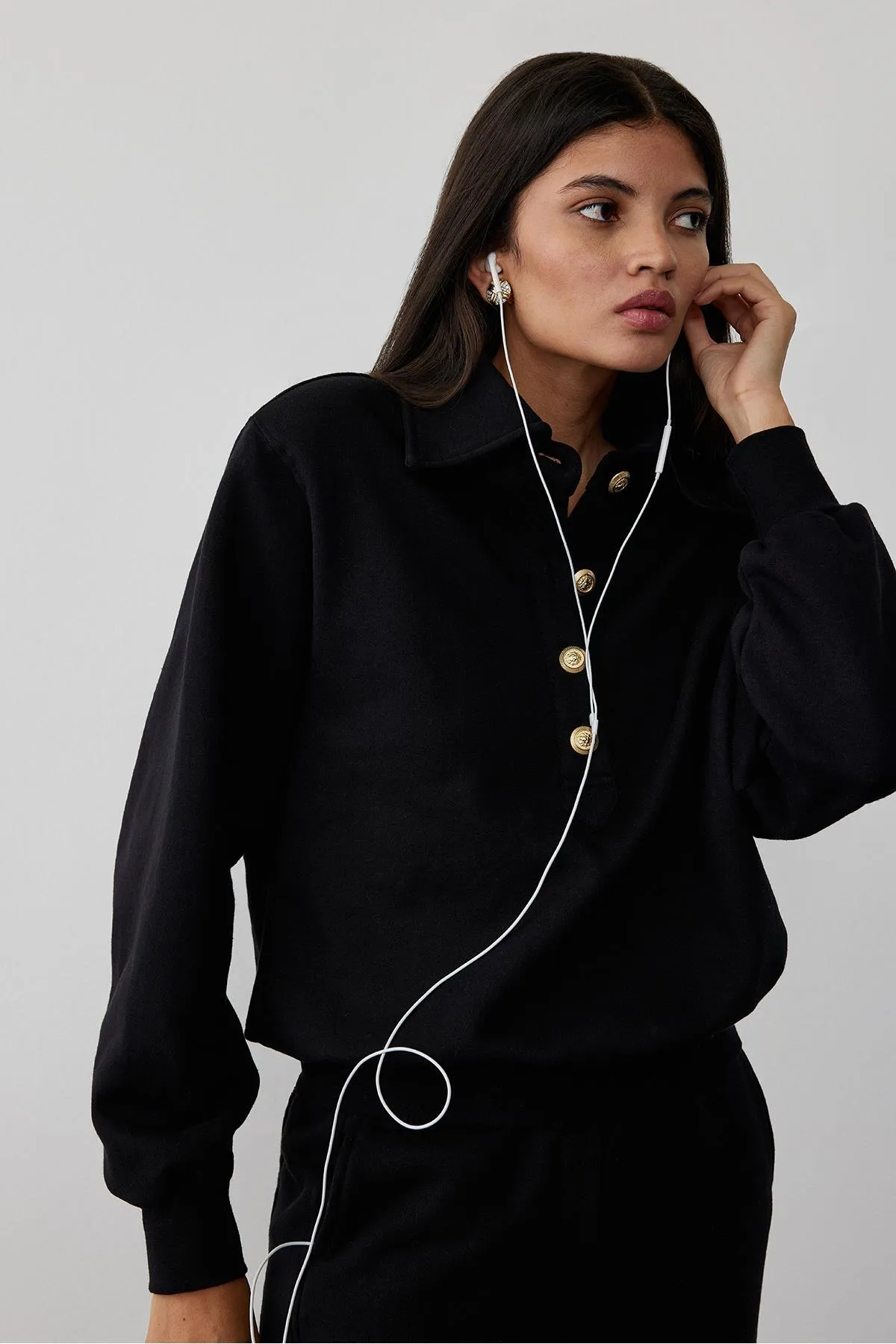 Suud Collection  Sweatshirt - Schwarz - Regular Fit