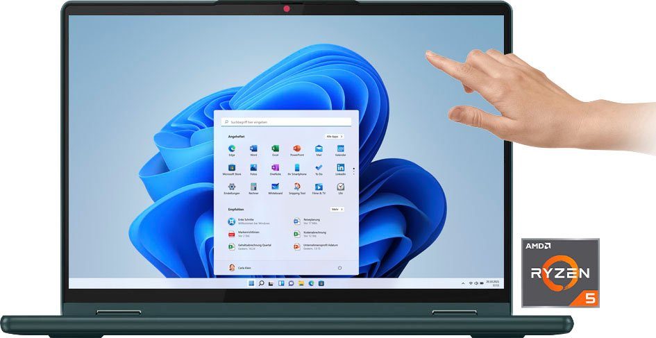 Lenovo Yoga 6 Notebook (33,8 cm/13,3 Zoll, AMD Ryzen 5 7530U, Radeon Graphics, 512 GB SSD)