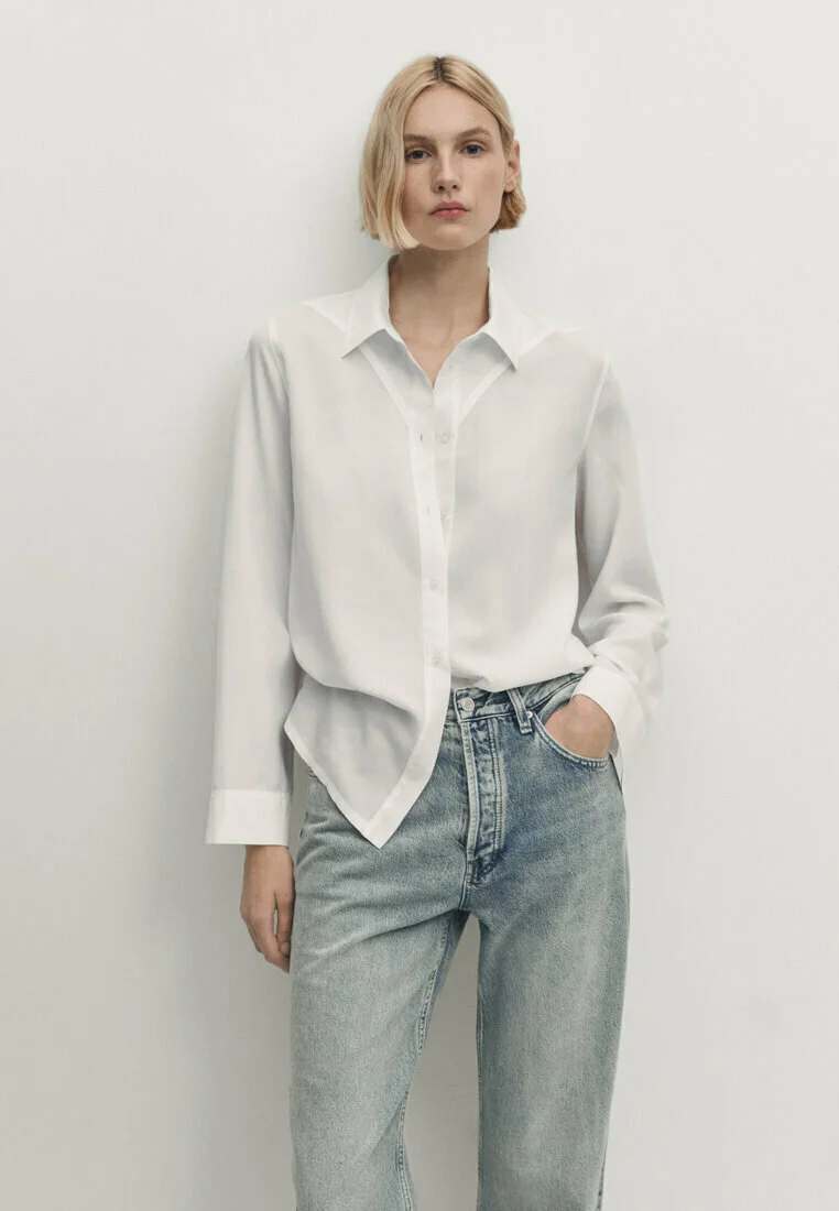 Massimo Dutti DETALLE TRIÁNGULO- Camisa