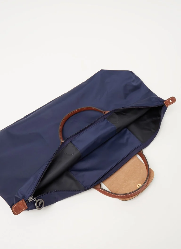 Geantă de călătorie Longchamp Le Pliage L cu detalii din piele