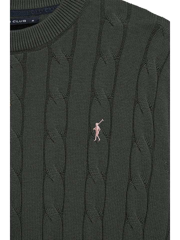 Polo Club Pullover in Dunkelgrün günstig kaufen