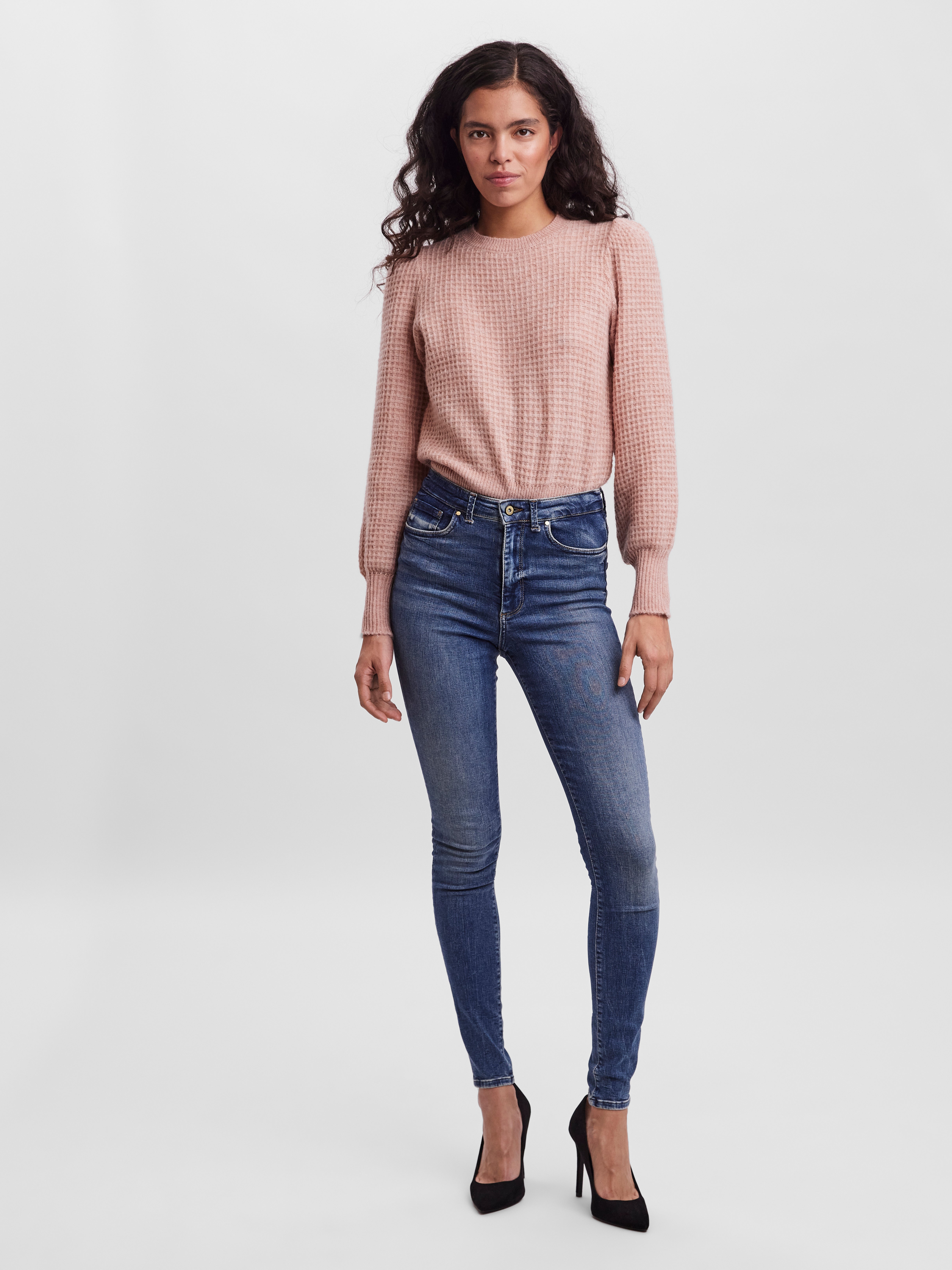 VMSOPHIA Hohe Taille Skinny Fit Jeans