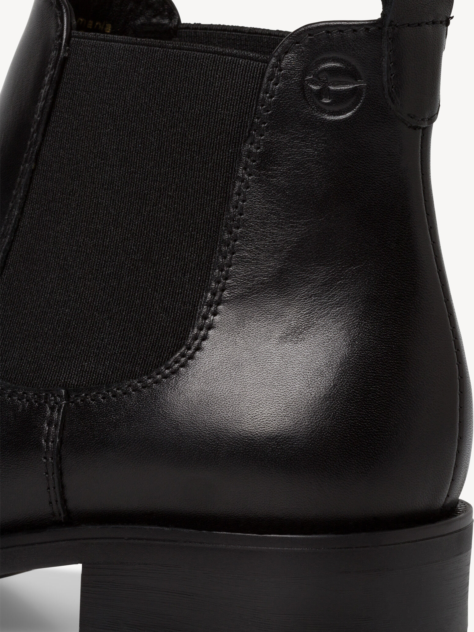 Bottine Chelsea en cuir - noir