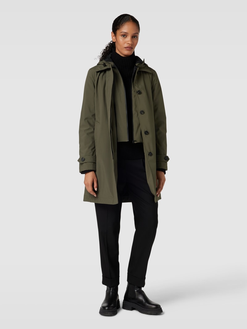 Jacke mit Eingrifftaschen in olivgrün
