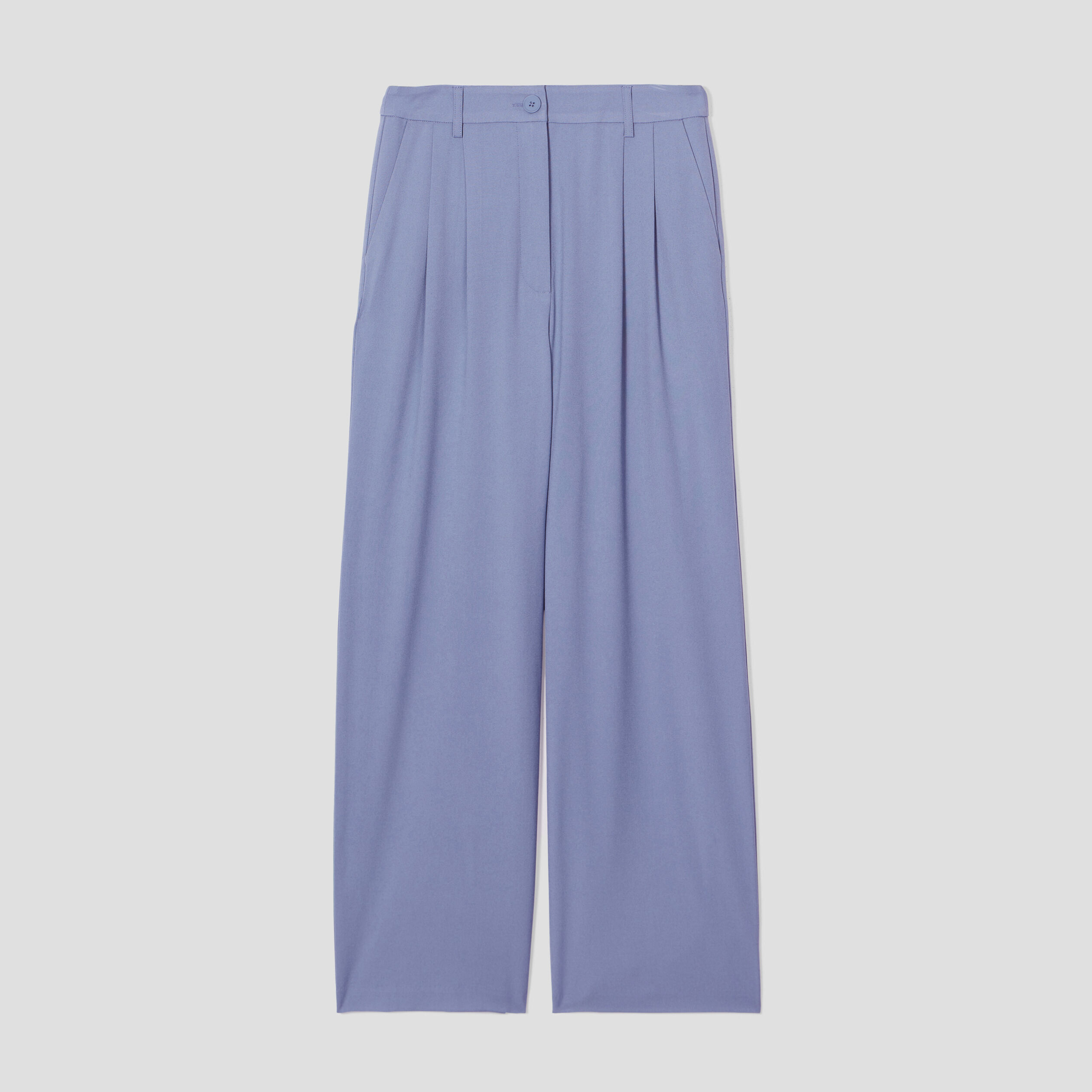 Pantalon city droit pinces bleu gris femme | Cache Cache