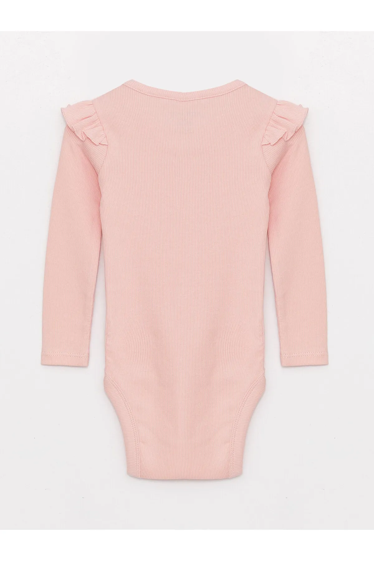 LC Waikiki  Basic-Bodysuit mit Rundhalsausschnitt und Druckknopfverschluss für Babys (Mädchen)