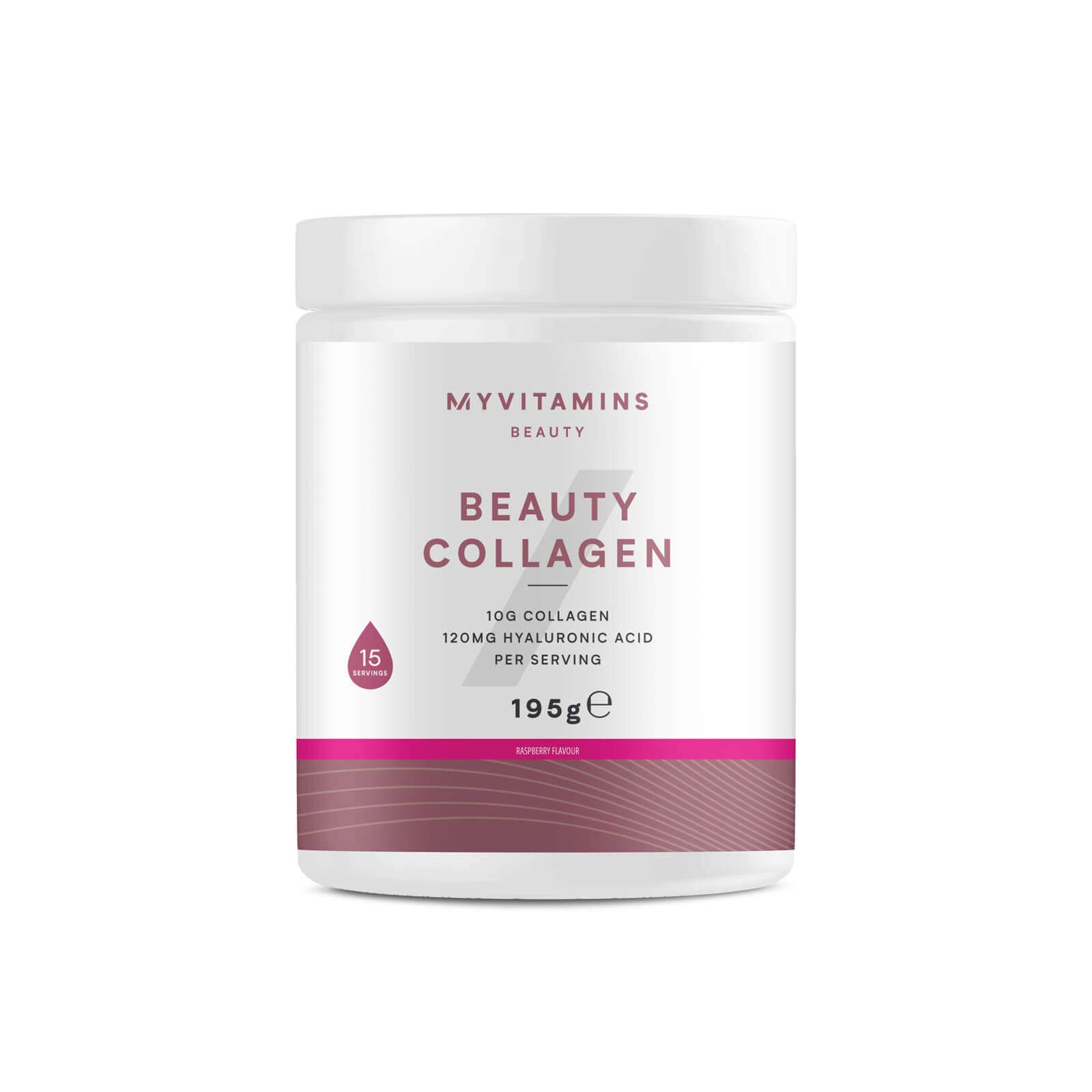Myvitamins Beauty Collagen Powder, Tub, Raspberry, 195g