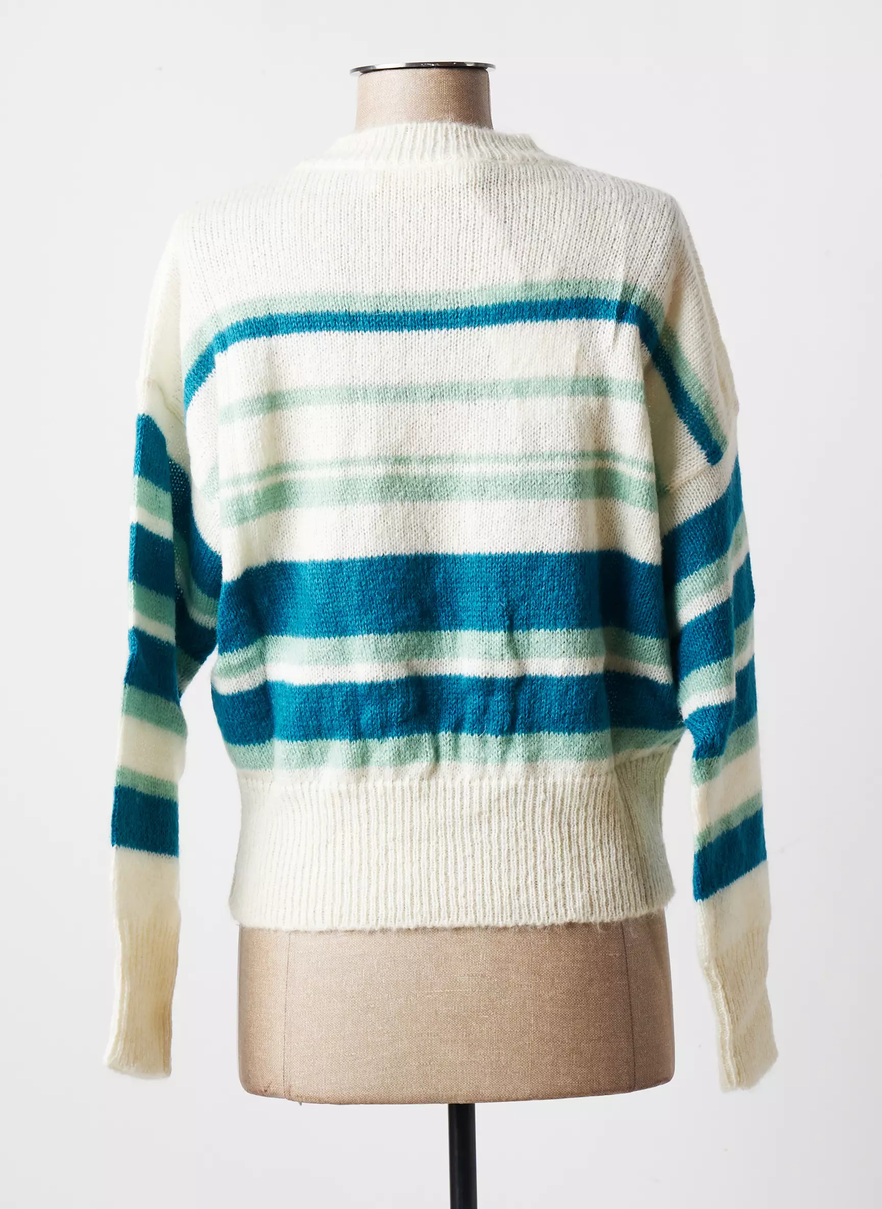Blanc Boheme Pulls Femme couleur bleu