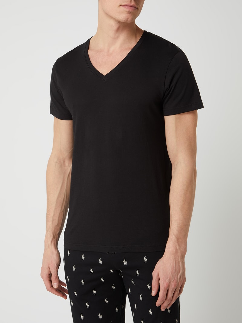 T-Shirt aus Baumwolle im 2er-Pack in schwarz