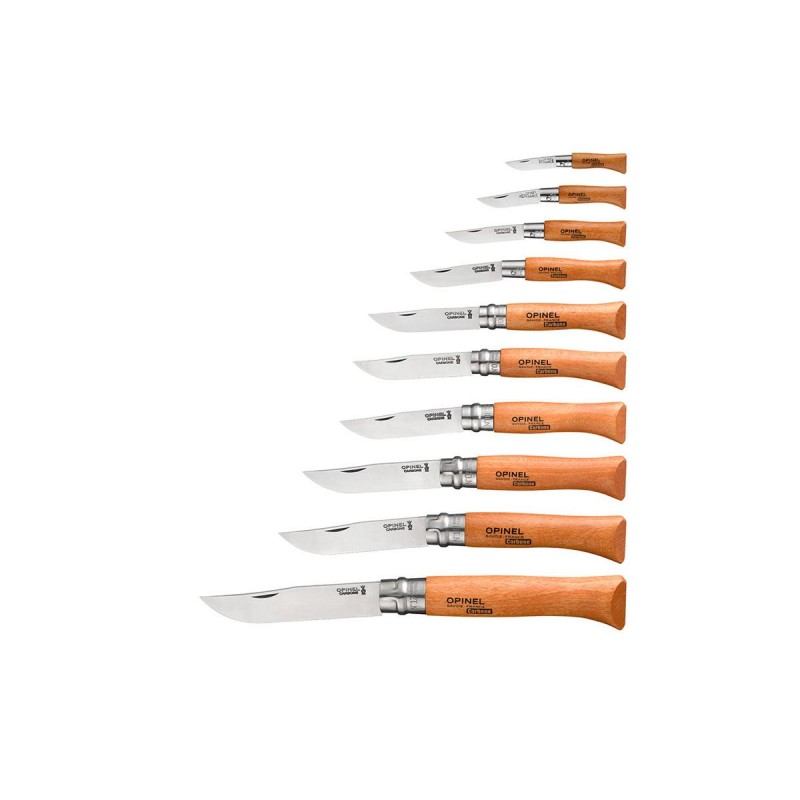 Opinel Messerbox, Opinel Carbone Set aus Karbonstahl.