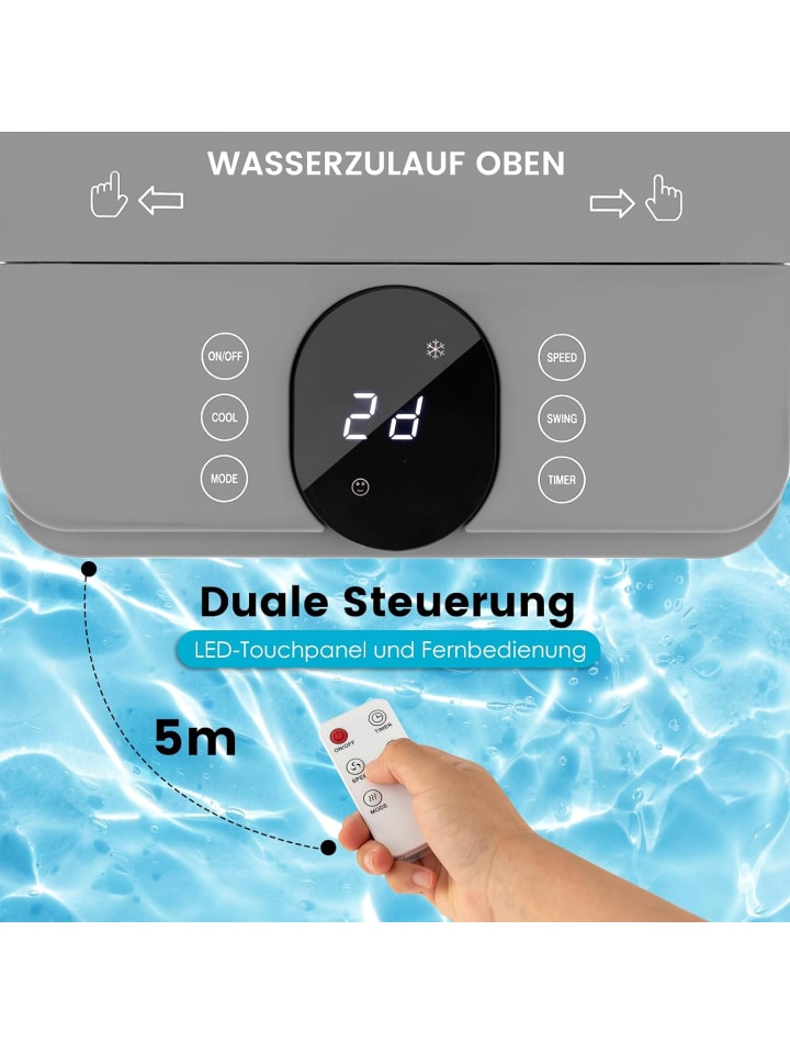 COSTWAY 3 in 1 Klimaanlage ohne abluftschlauch in Grau günstig kaufen onesize