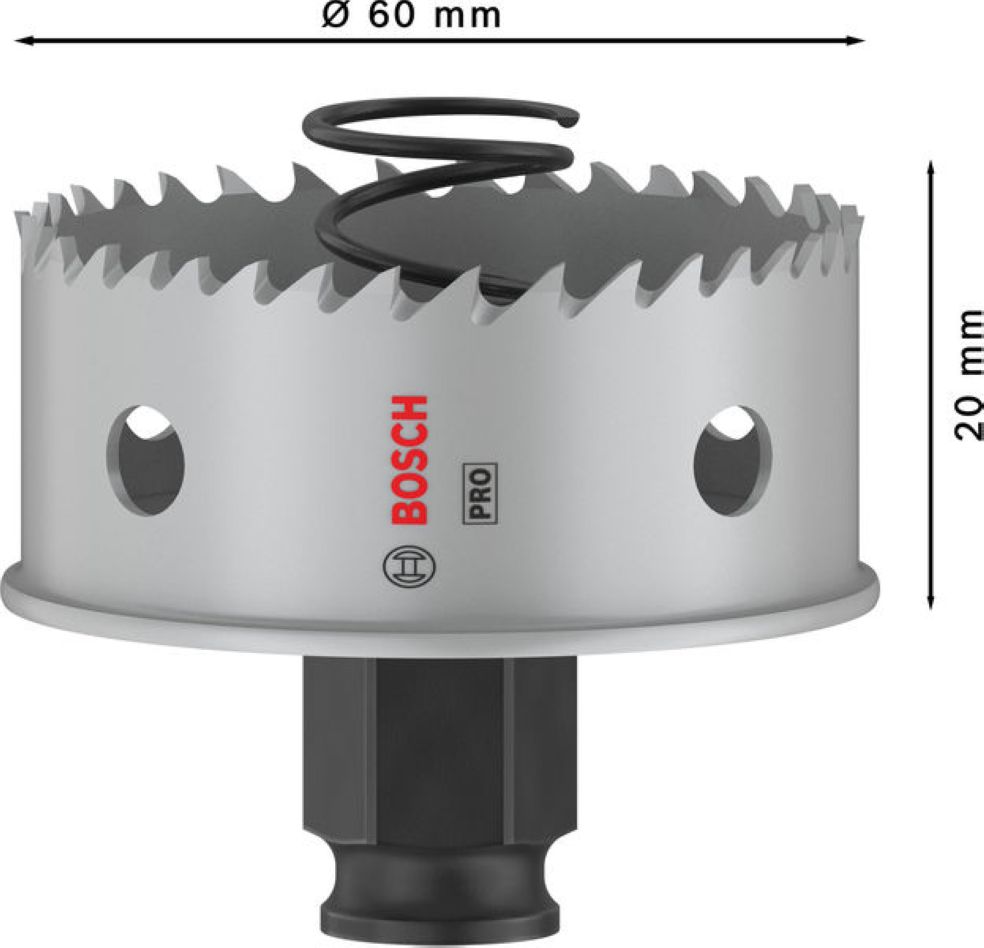 Carotă pentru tablă Bosch Blue Accessories 2608594458 PRO PC Plus, 60 mm