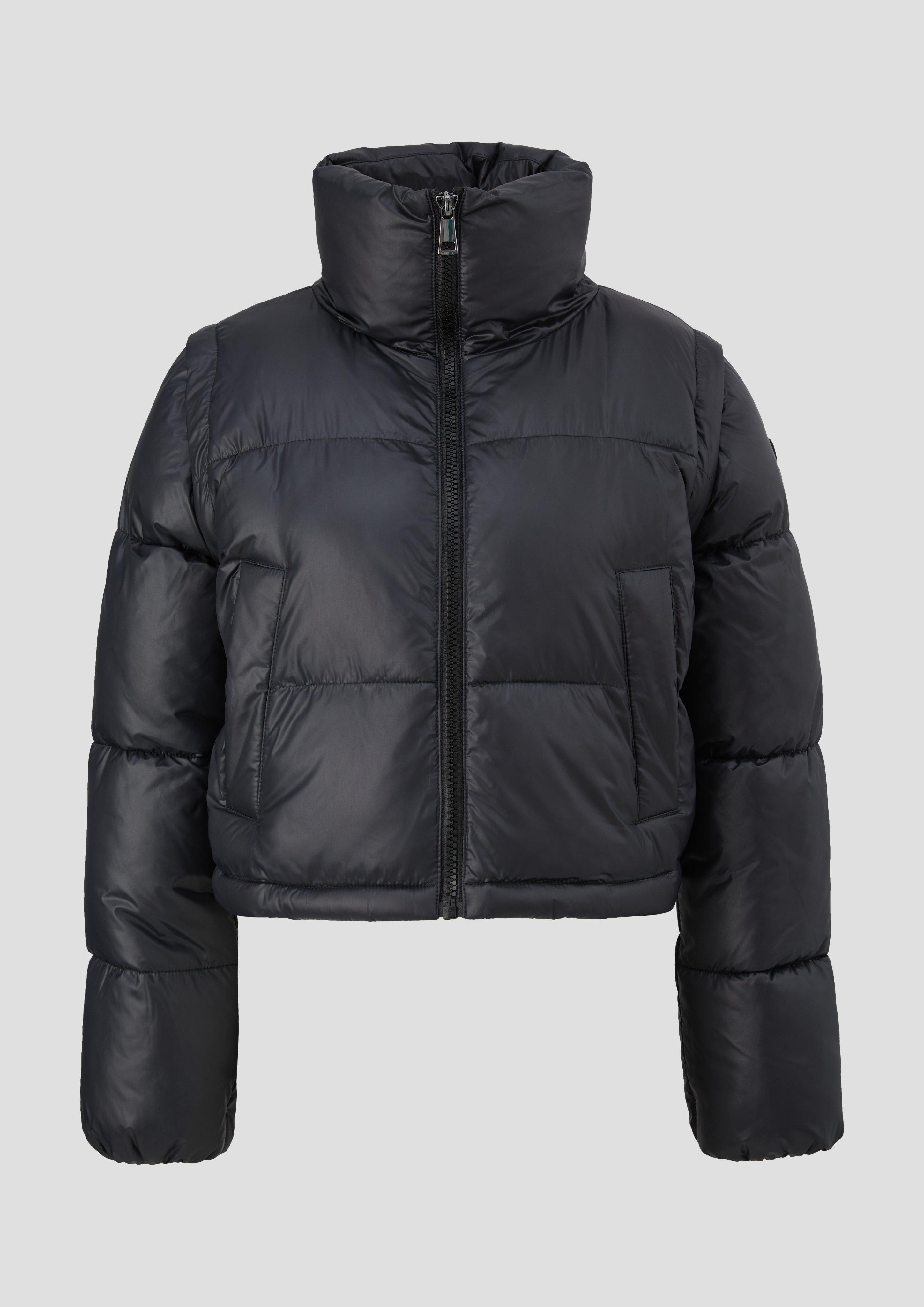Kurze Pufferjacke mit abnehmbaren Ärmeln  2137330-9999
