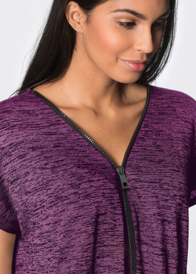 Oversize-Shirt mit Reißverschluss