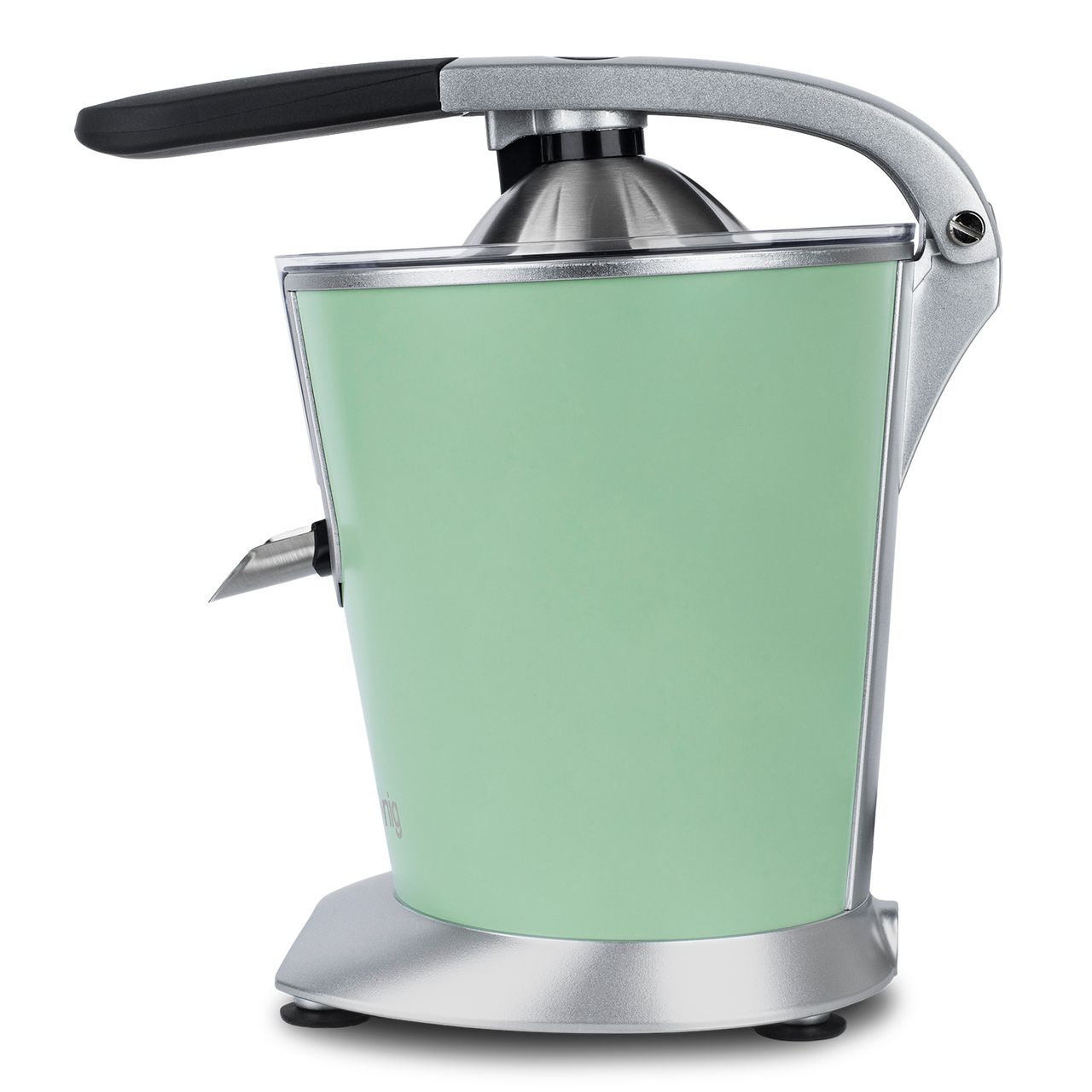 H.Koenig Elektrische Zitruspresse AGR88 BPA-frei, Orangen-, Zitronen-, Grapefruitsaft, Schnell, Automatisch, Leise, Leistungsstark, 160 W, Tropfstopp, Spülmaschinengeeignet, hellgrün