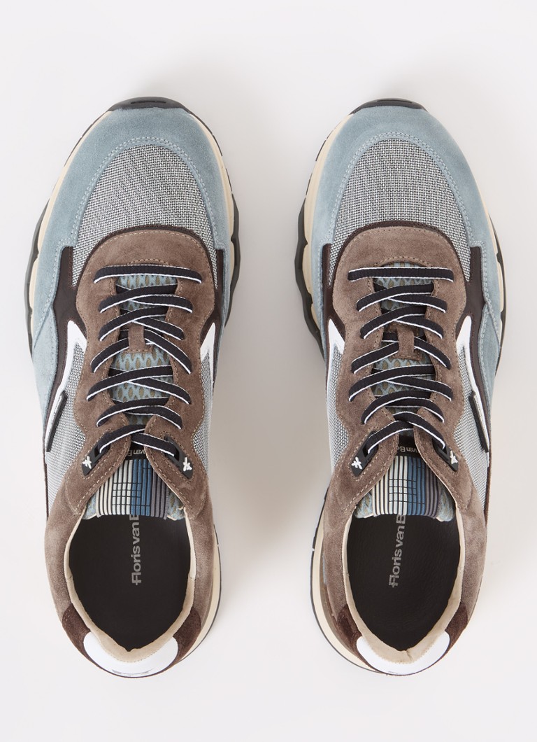 Floris van Bommel De Zager 18.26 suede sneaker with mesh details