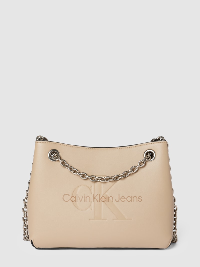 Handtasche in Leder-Optik in sand