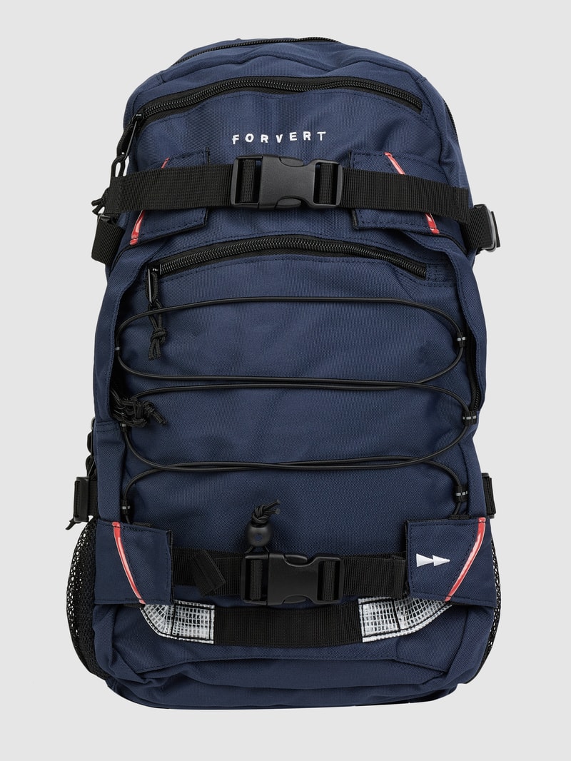 Rucksack mit Label-Details Modell 'LOUIS' in marineblau