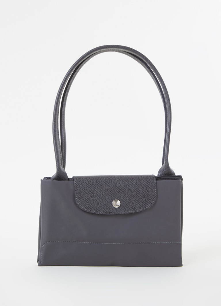 Longchamp Le Pliage Vihreä olkalaukku L nahkayksityiskohdilla