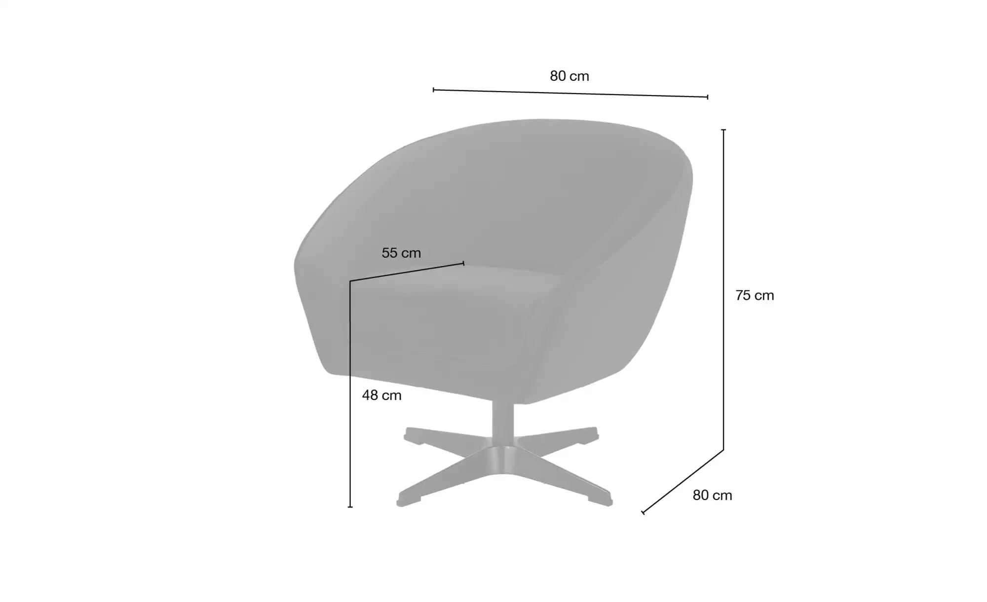Twist Drehsessel Roma Mikrofaser