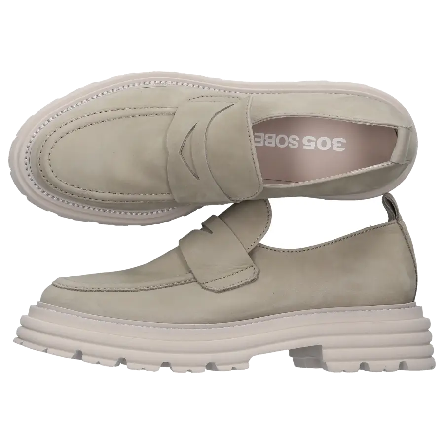 305 SOBE - Loafer LOTTE Nubukleder - grün