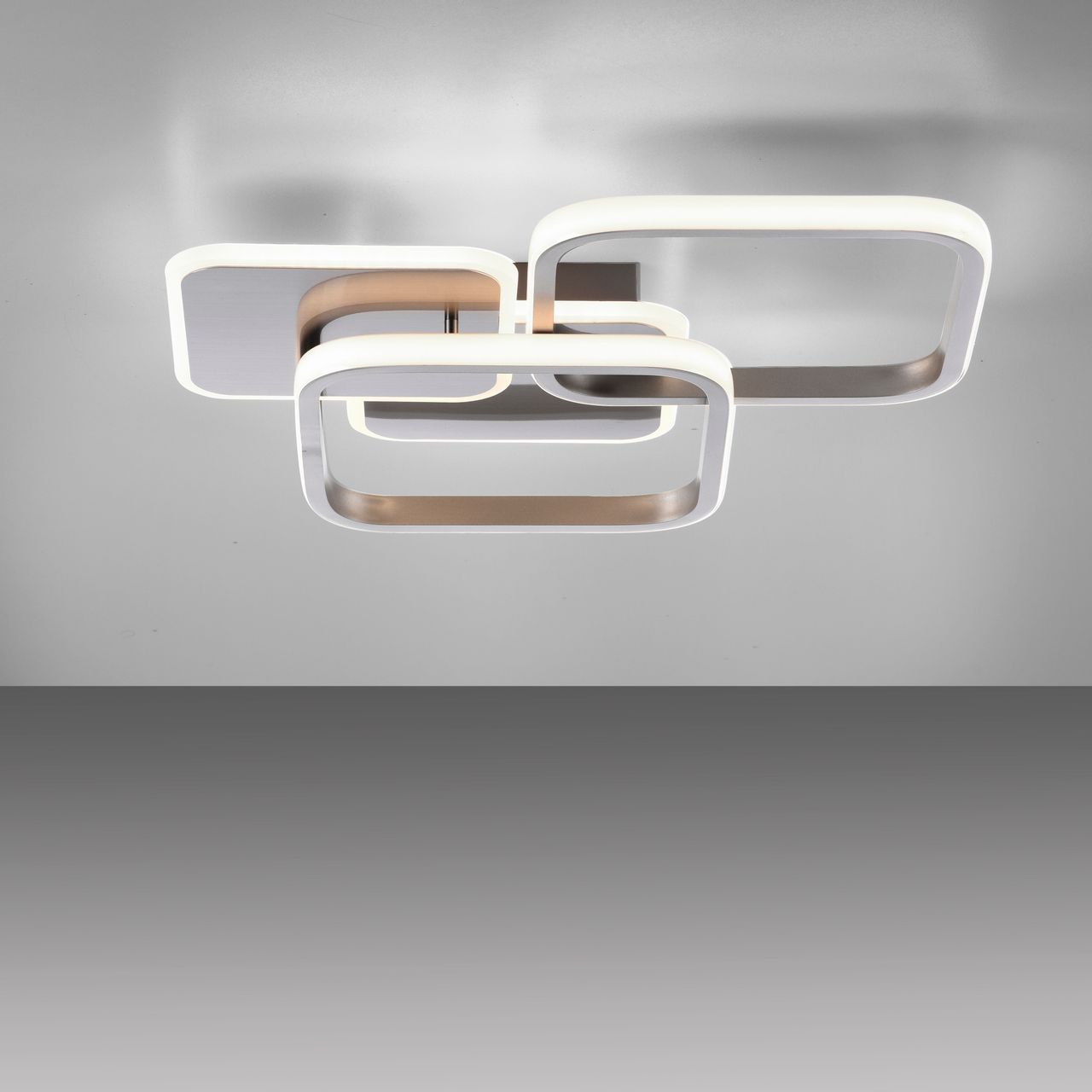 JUST LIGHT LED Deckenleuchte SEVENT, eckig, 1xLED-Board/36W, Stahl
