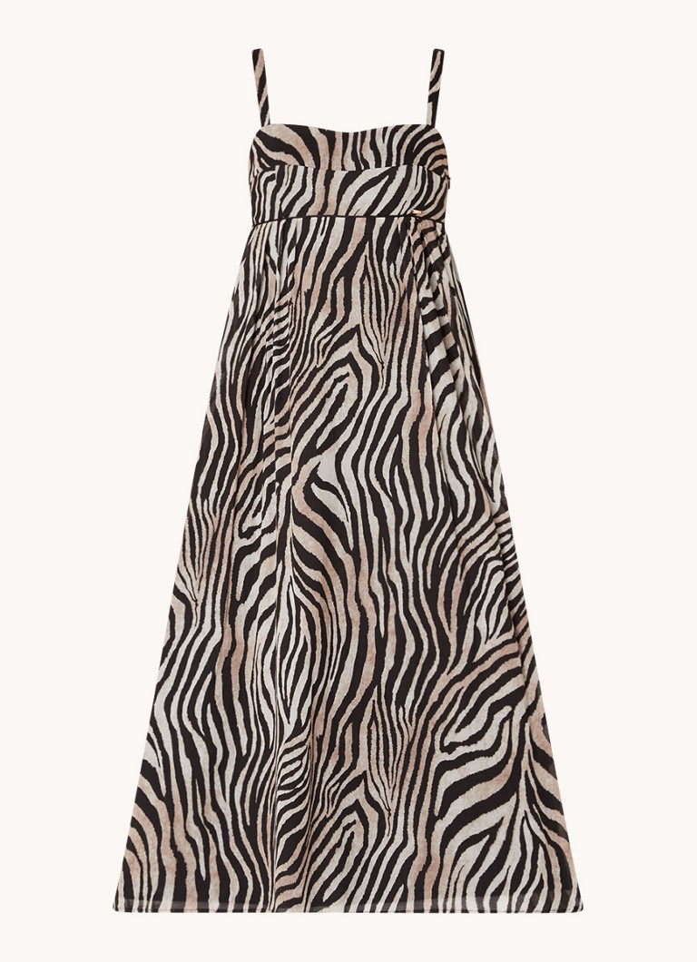 Vestido midi con estampado de cebra de Cinque City