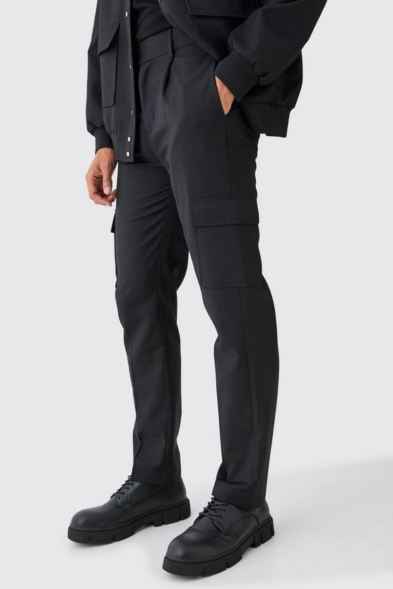 Gerade Hose mit Cargo-Taschen