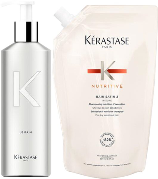 Kérastase Nutritive Bain Satin 2 Refill & Aluminiumflasche Shampoo