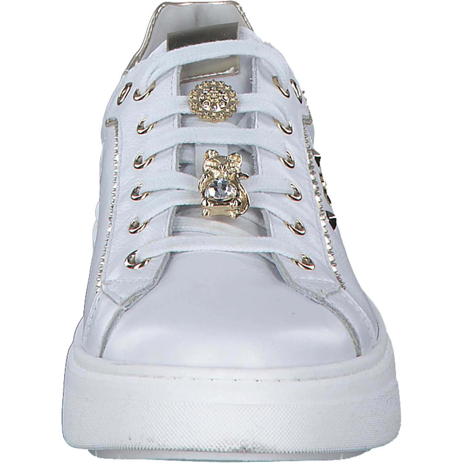NeroGiardini E409975D, Schnürschuhe, Damen, Weiss-Gold