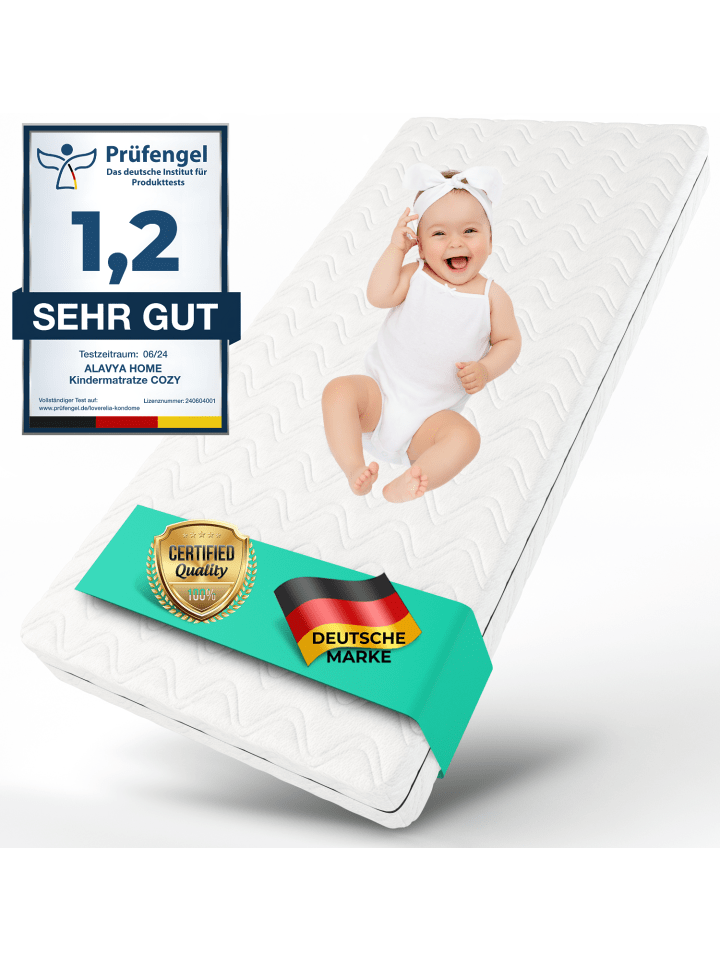 ALAVYA HOME Babymatratze 70 x 140 cm COZY Weiß - ohne Spannbettlaken günstig kaufen 170 x 140 cm