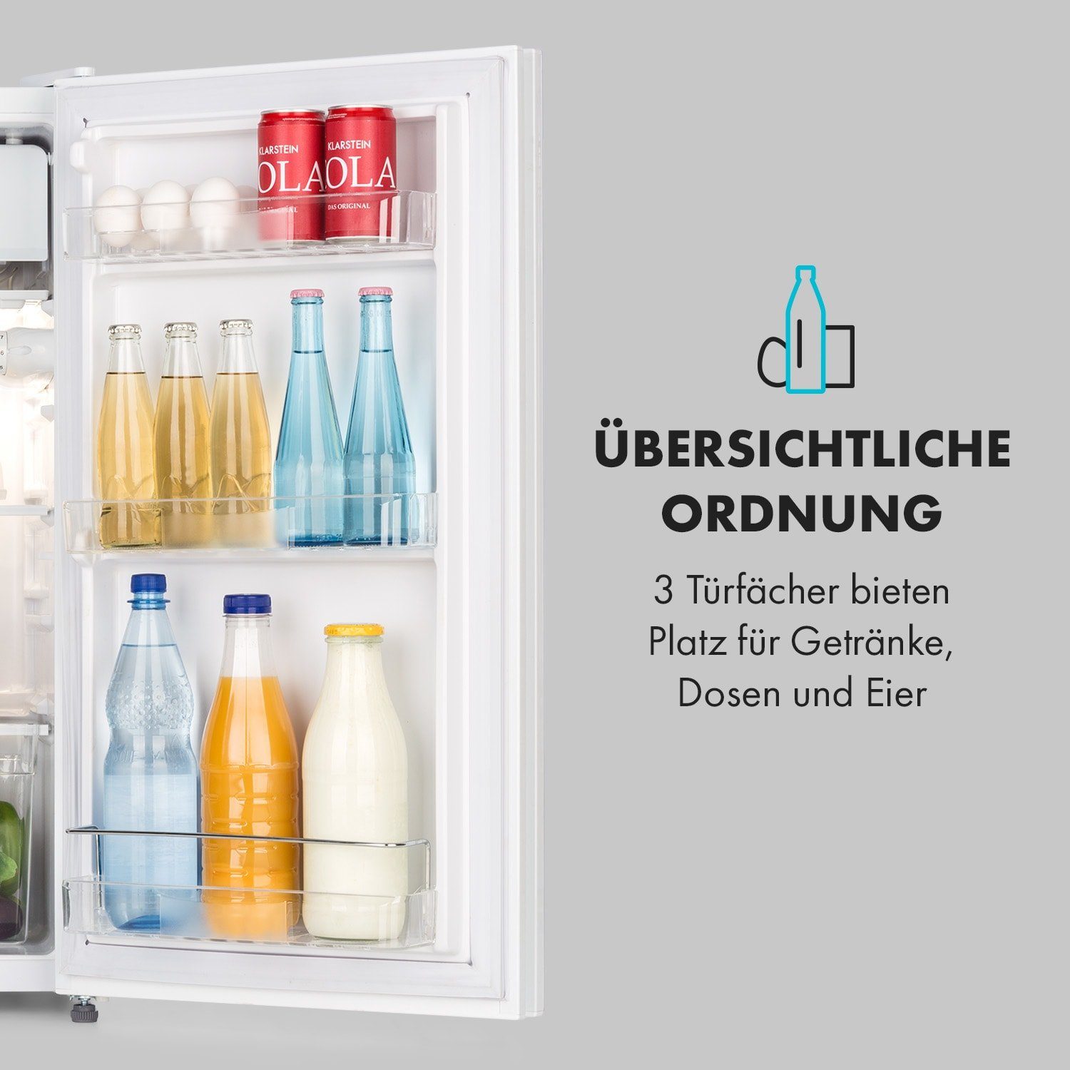 Klarstein Getränkekühlschrank HEA14-Frost Kü. weis 10033174, 84 cm hoch, 45 cm breit