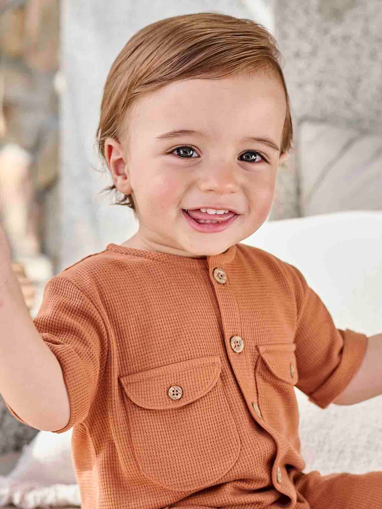 Vertbaudet Jungen Baby Overall Oeko-Tex - rost