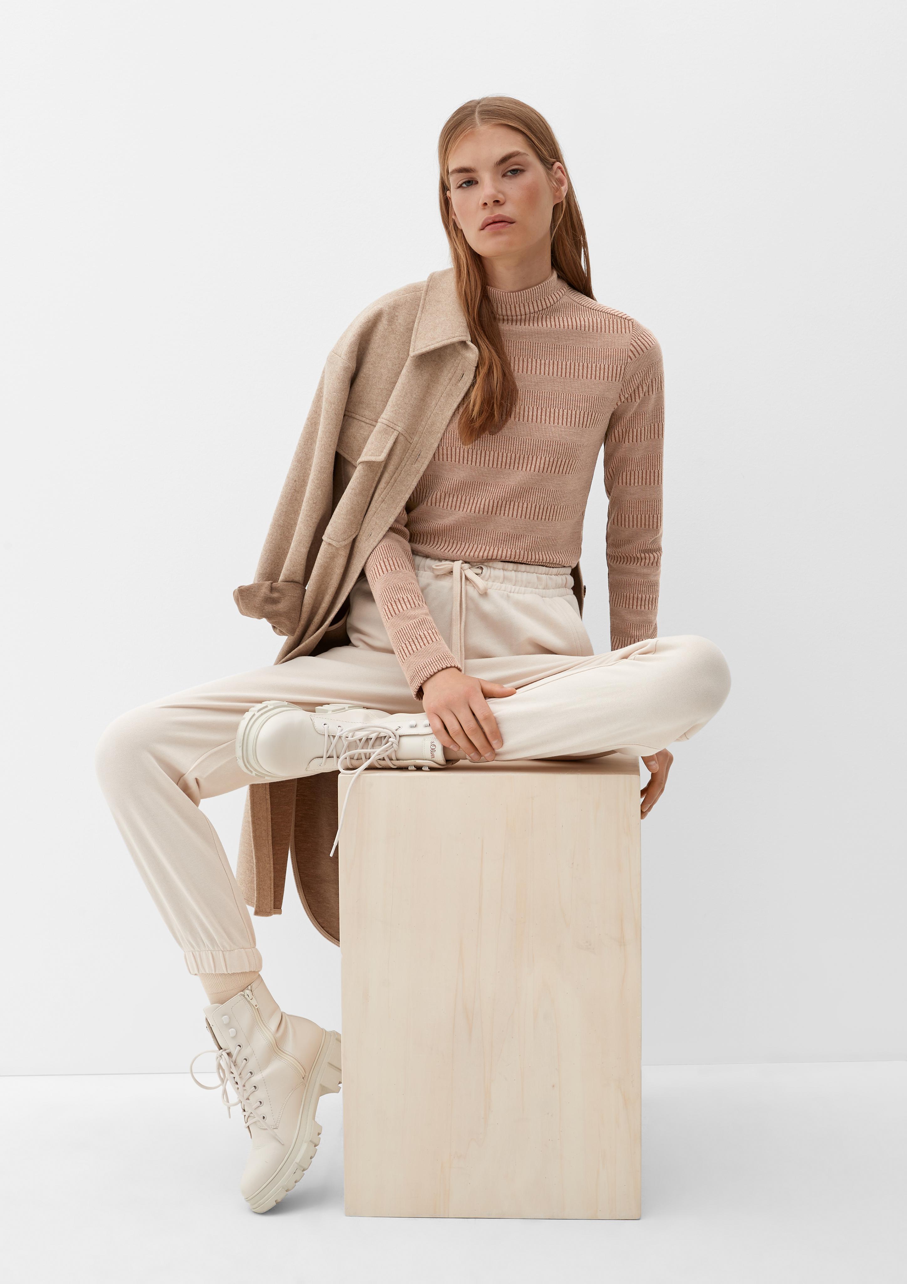 Longsleeve mit Stehkragen  2121397-8764