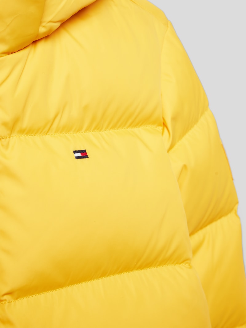 Steppjacke mit Label-Details Modell 'ESSENTIAL' in senfgelb