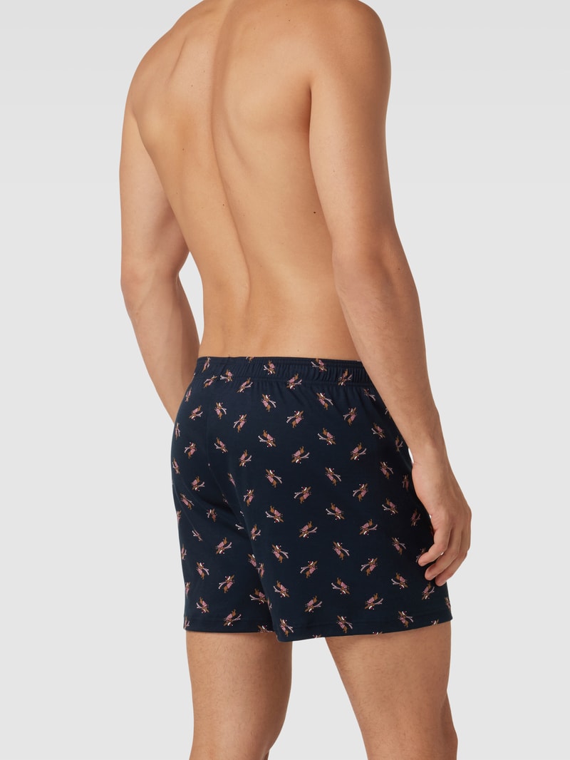 Boxershorts mit Allover-Muster in dunkelblau